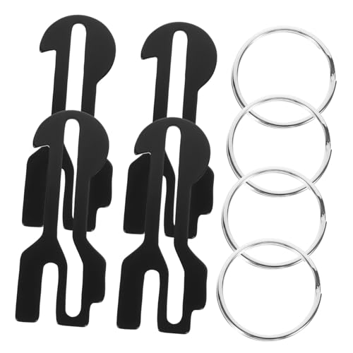 Zerodeko 4 Stück Schlüsselring für Einkaufswagen Teiliges Tragbares Trolley Token mit Einzigartigem Design für Supermärkte Leicht und Langlebig als für Familie und Freunde von Zerodeko
