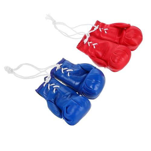 Zerodeko 4Stücke Mini Boxhandschuhe für Autospiegel und Puppenhäuser Realistische Dekoration Boxpartys Büro Schreibtisch Ornament Vielseitig Einsetzbar von Zerodeko