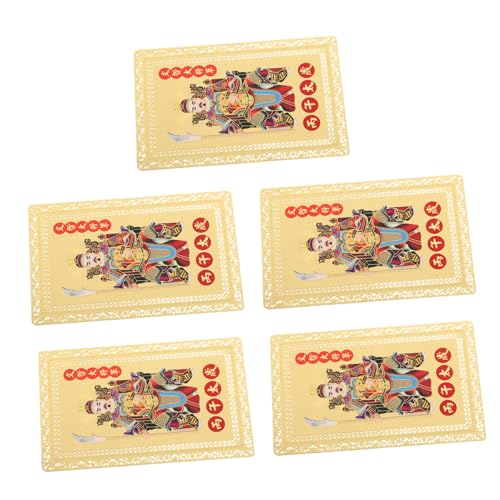 Zerodeko 5 Stück Feng Shui Amulettkarten aus Kupfer Robuste Schutzkarten für Haus Geldbörse oder Anhänger Taisui Jahr des Pferdes Glücksbringer mit Traditionellem Chinesischem Design und Zerodeko 5 Stück Feng Shui Amulettkarten aus Kupfer Robuste Schutzkarten für Haus Geldbörse oder Anhänger Taisui Jahr des Pferdes Glücksbringer mit Traditionellem Chinesischem Design und von Zerodeko