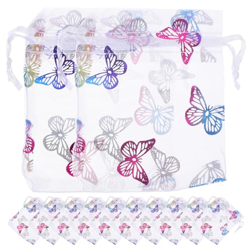Zerodeko 50 Stück Organza Beutel mit Kordelzug Schmuckbeutel Geschenktüten im Schmetterlingsdesign für Hochzeiten Geburtstagsfeiern und Anlässe Zerodeko 50 Stück Organza Beutel mit Kordelzug Schmuckbeutel Geschenktüten im Schmetterlingsdesign für Hochzeiten Geburtstagsfeiern und Anlässe von Zerodeko