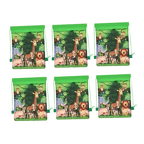 Zerodeko 6 Stück Kordelzug Rucksack mit Niedlichem Waldtier Leichter Faltbarer Turnbeutel für Geburtstagsparty und Jungle Party Favors Zerodeko 6 Stück Kordelzug Rucksack mit Niedlichem Waldtier Leichter Faltbarer Turnbeutel für Geburtstagsparty und Jungle Party Favors von Zerodeko