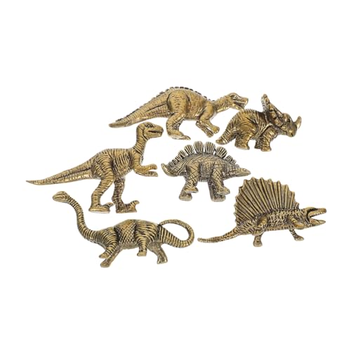 Zerodeko Vintage Dinosaurier Figur Set 6 Stück Messing Mini Dinosaurier Ornamente für Sammler Zerodeko Vintage Dinosaurier Figur Set 6 Stück Messing Mini Dinosaurier Ornamente für Sammler von Zerodeko
