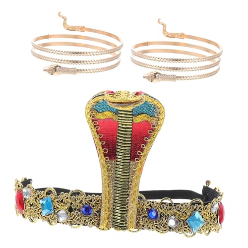 Zerodeko Ägyptisches Kostümzubehör Schlangenkopfschmuck Schlangenarmband Party Ägyptischer Kopfschmuck Für Damen Zerodeko Ägyptisches Kostümzubehör Schlangenkopfschmuck Schlangenarmband Party Ägyptischer Kopfschmuck Für Damen von Zerodeko