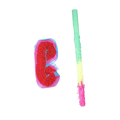 Zerodeko Buntes Pinata Stick mit Augenmaske Geburtstag Party Leicht zu Greifen für Fröhliche Feierlichkeiten und Unterhaltsames Partyspiel von Zerodeko