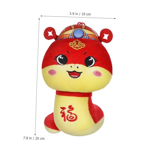 Zerodeko Chinesisches Jahr der Schlange Stofftier Plüsch Schlange Maskottchen Weiches Kuscheltier Dekoration Symbolisches Glücksspielzeug für Erwachsene von Zerodeko