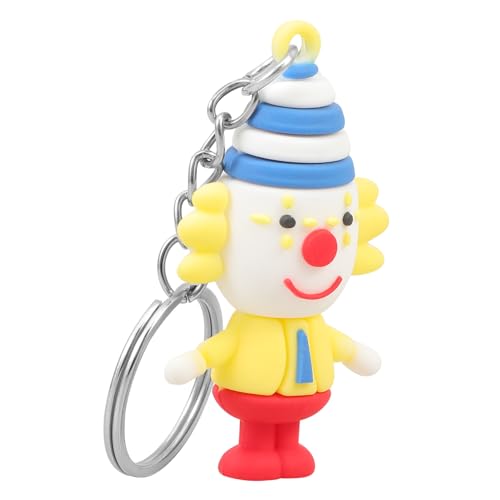 Zerodeko Clown Puppe Schlüsselanhänger Rucksack Anhänger Ring Mini Clown Form Schlüsselanhänger Geldbörse Auto Schlüsselanhänger Handtasche Taschen Clown Statue Schlüsselband von Zerodeko