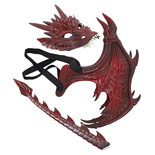 Zerodeko Drachenkostüm Set mit Leichter Roter Maske Flügel und Cosplay Zubehör für Halloween Karneval Motto und Partyveranstaltungen Geeignet für Jungen und Mädchen Zerodeko Drachenkostüm Set mit Leichter Roter Maske Flügel und Cosplay Zubehör für Halloween Karneval Motto und Partyveranstaltungen Geeignet für Jungen und Mädchen von Zerodeko