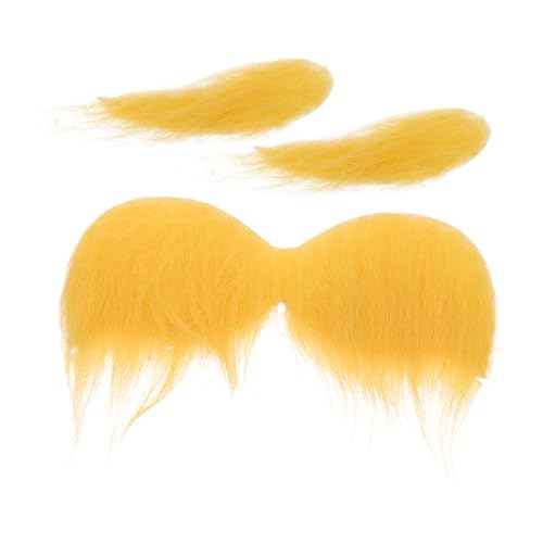 Zerodeko Fake Beard Gelb Selbstklebend mit Augenbrauen Cosplay Kostüm Zubehör für Halloween und Fasching für Erwachsene Langlebig und Wiederverwendbar Zerodeko Fake Beard Gelb Selbstklebend mit Augenbrauen Cosplay Kostüm Zubehör für Halloween und Fasching für Erwachsene Langlebig und Wiederverwendbar von Zerodeko