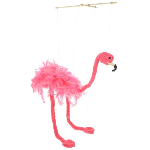 Zerodeko Flamingo-Marionettenpuppe Flamingo-Marionetten Fadenpuppen Interaktive Eltern-Kind-Plüschpuppe Vogelpuppe Mit Fäden Tiere Marionettenpuppe von Zerodeko