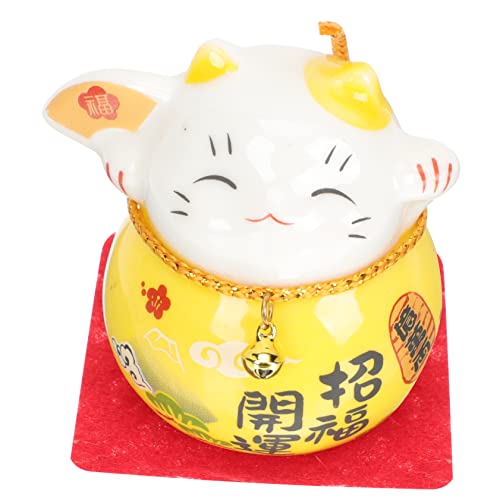 Zerodeko Glückliche Katzenverzierung Katzentunnel Interaktives Katzenspielzeug Japanische Katze Katzenschmuck Vermögen Futterspender Stange Katzenstreu Figur Katze Plüsch Keramik Yellow Zerodeko Glückliche Katzenverzierung Katzentunnel Interaktives Katzenspielzeug Japanische Katze Katzenschmuck Vermögen Futterspender Stange Katzenstreu Figur Katze Plüsch Keramik Yellow von Zerodeko