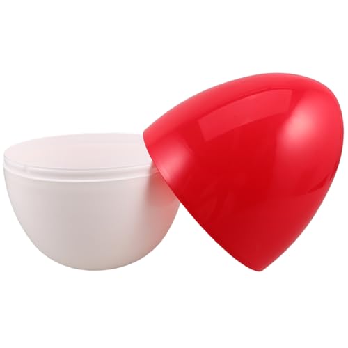 Zerodeko Großes Transparentes DIY-Ei Befüllbares Jumbo-Ei mit Offenem Design Vielseitige Geschenkbox für Ostern Weihnachten Hochzeit Partydekoration in Weiß und Rot Zerodeko Großes Transparentes DIY-Ei Befüllbares Jumbo-Ei mit Offenem Design Vielseitige Geschenkbox für Ostern Weihnachten Hochzeit Partydekoration in Weiß und Rot von Zerodeko