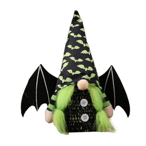 Zerodeko Halloween-Gnom Halloween basteln Halloween Craft Festliche Gartendeko Halloween aufblasbare LED Halloween -Ornamente Halloween-Zwerg-Dekoration lustige Gartenzwerge Stoff Green von Zerodeko