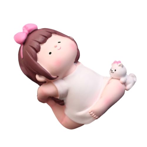 Zerodeko Cartoon Mädchen Statue Desktop Decor Mädchen Modellierung Schmücken Kuchen Ornament Auto Harz Handwerk von Zerodeko
