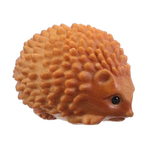 Zerodeko Holz Igel Figur Handgeschnitzt Tier Statue Dekoration Für Schreibtisch Regal Oder Zuhause Ornament Geschenkidee von Zerodeko