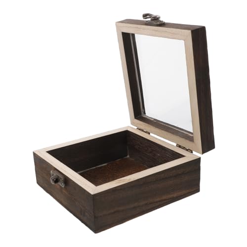 Zerodeko Insektenprobe Box Aus Holz Mit Klappdeckel Aufbewahrungsbox Für Getrocknete Blumen Schmetterlingssammelbox Displaybox Für Kleine Sammlerstücke von Zerodeko