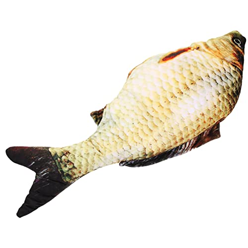 Zerodeko Karausche Kissen Gefüllte Spielzeugpuppe Puppe in Fischform Wohnkultur Neuheit Fischpuppe Einzigartiges Fischspielzeug Dekoratives Puppenspielzeug Simulierte Fischpuppe Plüsch von Zerodeko