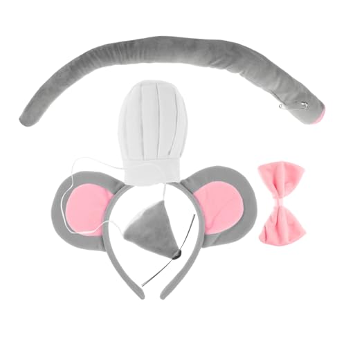 Zerodeko Realistisches Mauskostüm-set Mit Stirnband Nase Und Fliege Für Cosplay Halloween Geburtstag Weihnachten Zerodeko Realistisches Mauskostüm-set Mit Stirnband Nase Und Fliege Für Cosplay Halloween Geburtstag Weihnachten von Zerodeko