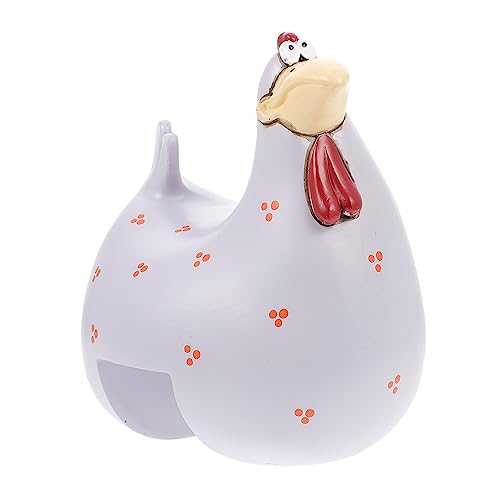 Zerodeko Kreative Hühner Gartendekoration Resin Niedliche Hahn Figur Für Garten Balkon Und Terrasse Langlebiges Farbenfrohes Ornament Für Außenbereiche von Zerodeko