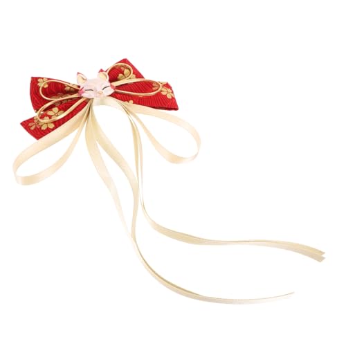Zerodeko Langer Quasten haarclip mit Fuchs und Schleife Niedlicher Haarschmuck für Mädchen und Frauen Langlebige Haarspange ohne Haarschädigung Stilvolles Accessoire für Alltag und Fest von Zerodeko