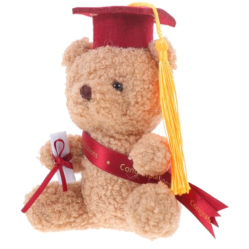 Zerodeko Mini Abschlussbär Mit Doktorhut Plüschfigur Für Abschlussfeiern Dekoration Für Blumensträuße Und Für Bachelor Und Schulabschlüsse Und Langlebig Zerodeko Mini Abschlussbär Mit Doktorhut Plüschfigur Für Abschlussfeiern Dekoration Für Blumensträuße Und Für Bachelor Und Schulabschlüsse Und Langlebig von Zerodeko