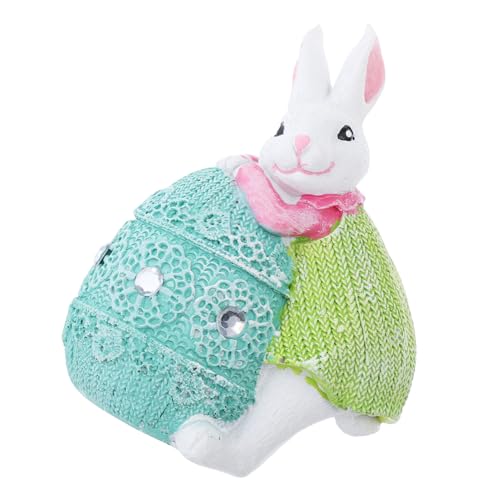 Zerodeko Niedliche Flauschige Osterhasenfigur Aus Kunstharz Für Den Schreibtisch Dekoration Für Zuhause Osterhase Dekorationen von Zerodeko