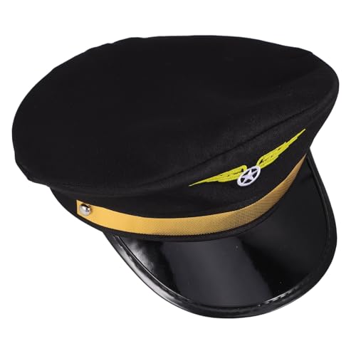 Zerodeko Pilotenkappe Für Erwachsene Verstellbare Airline Pilot Mütze Für Halloween Karneval Und Cosplay Perfektes Zubehör Für Pilotenkostüme von Zerodeko