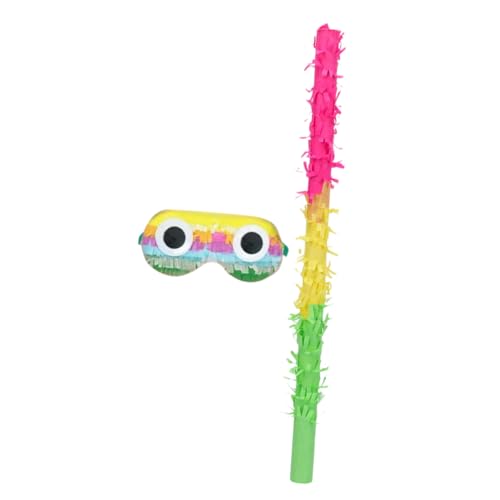 Zerodeko Pinata Stabstock mit Augenmaske Lustiges Partyzubehör für Geburtstagsfeiern Geeignet für Erwachsene für Pinata Spiele und Feierlichkeiten von Zerodeko