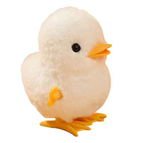 Zerodeko Plüsch Huhn Aufziehspielzeug Springendes Küken Uhrwerk Für Kleinkinder Lustiges Plüschspielzeug Simulation Huhn Mit Aufziehmechanismus von Zerodeko