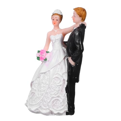 Zerodeko Romantische Resin Hochzeitsfigur Braut Bräutigam Statue Langlebige für Jubiläen Verlobung Brautparty Dekorative Hochzeitstisch Deko von Zerodeko
