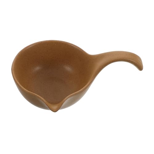 Zerodeko Satz Werkzeuge Für Kalten Tee Badeschaufel Teewerkzeuge Kaffeelöffel Für Gemahlenen Kaffee Teezubehör Für Lose Blätter Teebeutel Löffel Zubehör Für Die Teezubereitung Brown Keramik von Zerodeko