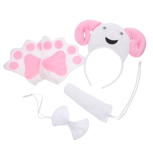 Zerodeko Schafkostüm Set Fluffy Schafhörner Haarreifen mit Fliege Handschuhen für Halloween Weihnachten Partys Anpassbar für Cosplay Erlebnis Zerodeko Schafkostüm Set Fluffy Schafhörner Haarreifen mit Fliege Handschuhen für Halloween Weihnachten Partys Anpassbar für Cosplay Erlebnis von Zerodeko