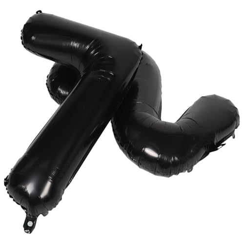 Zerodeko Schwarze Folienzahl Luftballons Geburtstag Party Dekoration Große Aluminium Ballons für Jubiläum Feier Leicht Aufblasbar Elegante DIY Deko für Stilvolle Festlichkeiten von Zerodeko