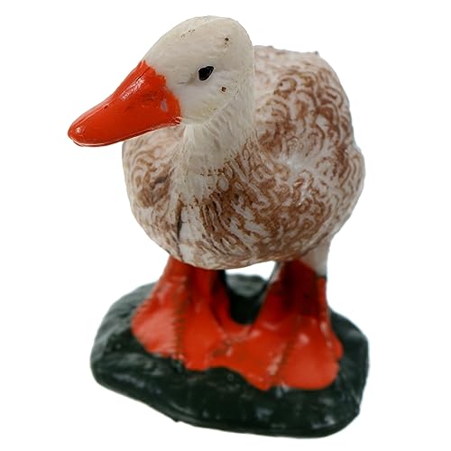 Zerodeko Simulations-Entlein-Modell Mini-Tiergartenstatue Gans Frösche Teich-Rasen-Ornament Bauernhoffiguren Frosch für kinderspielzeug Gartendekoration Plastikornament PVC von Zerodeko