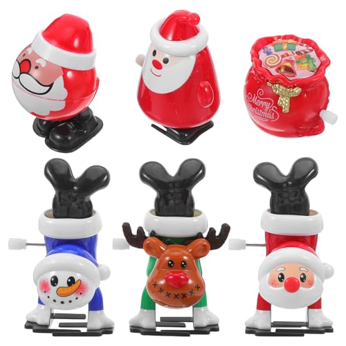 Zerodeko Weihnachtliches Von Aufziehspielzeugen Kreative Spielzeuge Mit Aufzug Für Junge Mädchen Figuren Von Weihnachtsmann Schneemann Und Rentier Kleine Geschenke Für Feiertage von Zerodeko