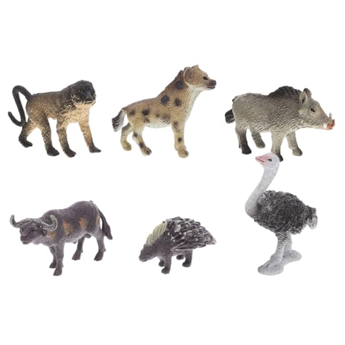 Zerodeko Diverse Tierfiguren-Set – 6-teilige Tiermodelle Aus Kunstharz Ideal Für Bastelprojekte Und Dekoration von Zerodeko
