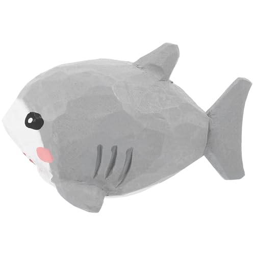 Zerodeko Küsten-wohndekor – Hai-Statue Aus Holz Handgeschnitzte Fisch-skulptur Perfekt Für von Zerodeko