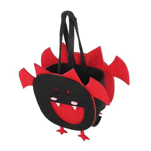 Zerodeko Wiederverwendbare Halloween Süßigkeiten Tasche aus Filz mit Niedlichen Halloween Motiven Mittlerer Kapazität für Partygeschenke Bonbons und Kleine Präsente Vielseitig Einsetzbar von Zerodeko