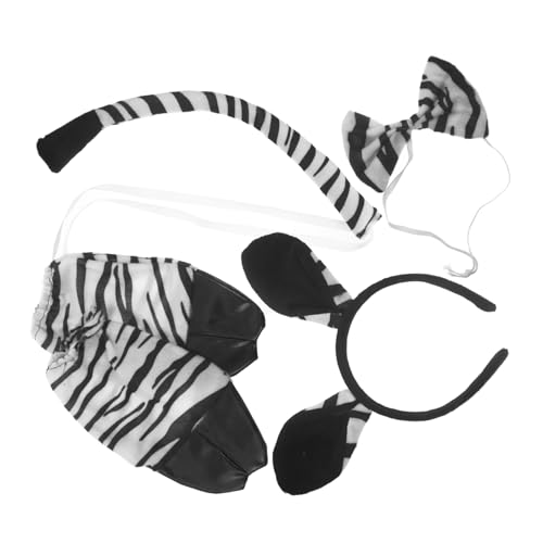 Zerodeko Zebra Ohren Haarreif mit Fliege und Handschuhen Weiches Tier Cosplay Zubehör für Erwachsene für Halloween Kostüm und Rollenspiele Leicht und Tragbar Zerodeko Zebra Ohren Haarreif mit Fliege und Handschuhen Weiches Tier Cosplay Zubehör für Erwachsene für Halloween Kostüm und Rollenspiele Leicht und Tragbar von Zerodeko
