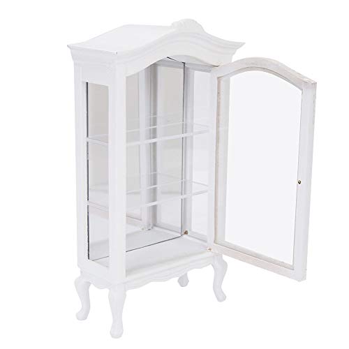 1/12 Puppenhaus Miniaturmöbel, Mini Weiß Holz DREI Schichten Transparentes Fenster Vitrine Regal 1/12 Puppenhaus Miniaturmöbel, Mini Weiß Holz DREI Schichten Transparentes Fenster Vitrine Regal von Zerodis