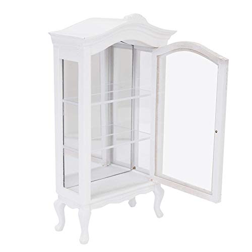 1:12 Miniatur Weiß Europäischen Stil Holz Puppenhaus Drei Schichten Transparente Fenster Dream Schrank Vitrine für Babys von Zerodis