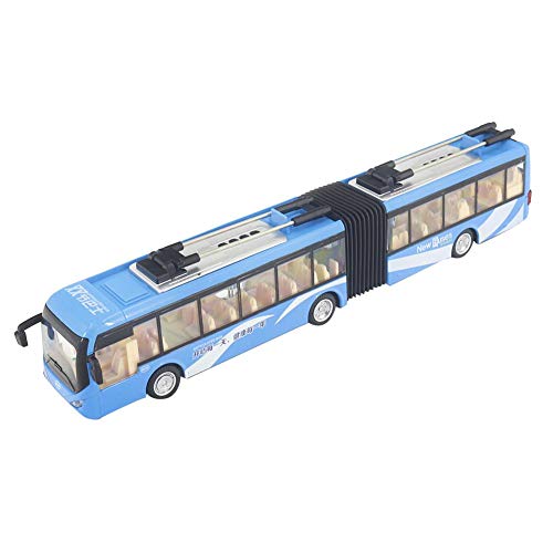 1:48 Maßstab Metalldruckguss Spielzeug Fahrzeuge Verkehr Modellauto Spielzeug realistische Gelenkbus mit Lichtern Und Musik(Weiß) von Zerodis