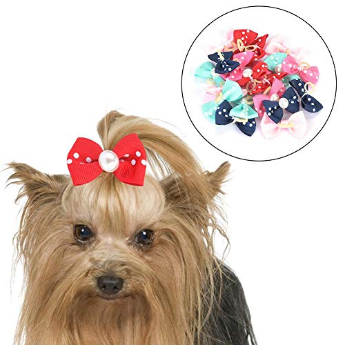20Pcs Dog Barrettes Bowknot Elastische Haarspangen für Hunde- und Katzenfliege Flower Bowknot Hairpin Pet Grooming 20Pcs Dog Barrettes Bowknot Elastische Haarspangen für Hunde- und Katzenfliege Flower Bowknot Hairpin Pet Grooming von Zerodis