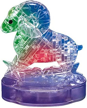3D Kristall Puzzle, Kristall Zwölf Sternbilder Deluxe 3D Puzzle DIY Blöcke Glühen Puzzle LED Licht Puzzle Spielzeug Set Geschenk (Widder)(Widder) von Zerodis