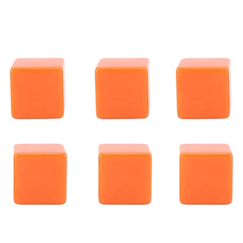 Blankowürfel, 30 Mm, 6-seitig, 6 Stück DIY-Würfelblöcke (Orange) von Zerodis
