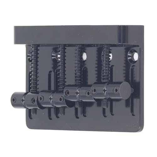 E-Bass-Brücke, Verstellbare Aktionshöhe, Verdickte Grundplatte für Erweiterten Sound, 4-Saiter-Bass-Brücke mit Sechskantschlüssel Zum Austausch (Black) von Zerodis