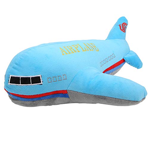 Flugzeug Puppe Kissen Cartoon Flugzeug Weichem Plüsch Spielzeug Kinder Schlafen Rückenkissen Simulation Kinder Spielzeug(Blau) von Zerodis