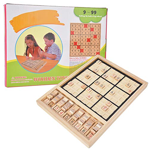 Hölzernes Sudoku Gehirntraining Brettspiel Intelligenz Logische Entwicklung Spielzeug Anzahl Puzzle Spielzeug Geschenk für Kinder Jungen und Mädchen von Zerodis