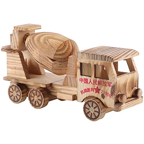 Holz Betonmischer Spielzeug Kinder Auto LKW Engineering Fahrzeuge Lernspiel Kinder Rollenspiele Spielzeug für 3 4 5 Jahre alte Jungen und Mädchen von Zerodis