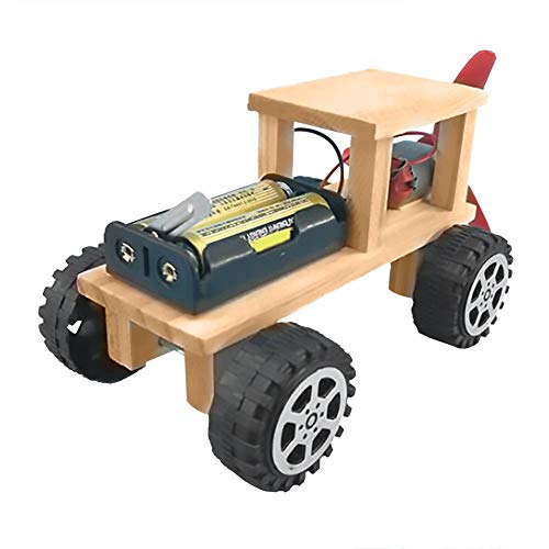 Holz DIY Elektrische Windkraft Physikalische Wissenschaft Experiment Spielzeug Kind Kinder Physik Lernen Wissenschaft Pädagogische Kit Montieren Modell Spielzeug DIY Familie Aktivität Wind Power Car von Zerodis