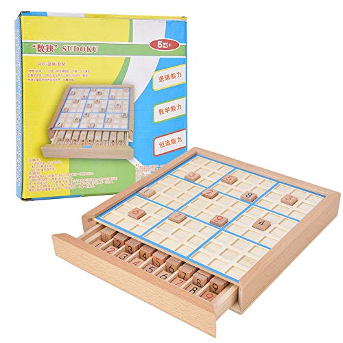 Holz Sudoku Spielbrett Sudoku Schach Kinder Anzahl Puzzle Spielzeug Eltern-Kind Interaktive logische Lernspielzeug für Kinder Erwachsene von Zerodis